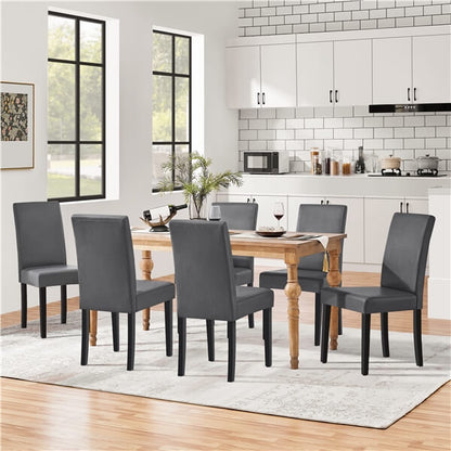 Dining Chairs Set of 6 Faux Leather Position 1