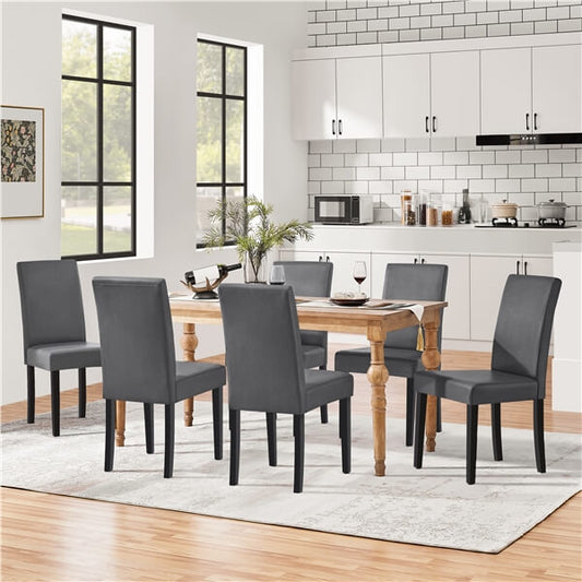 Dining Chairs Set of 6 Faux Leather Position 1