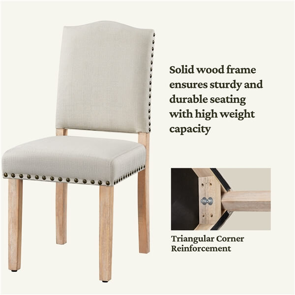 Dining Room Chair Fabric Parsons Chairs with Nailhead Trim Position 5