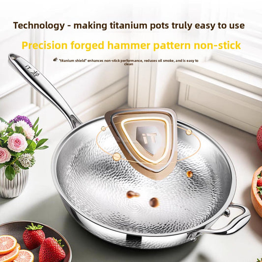 Brennwares high-grade Titanium Pro Wok stir-fry Pan - Brennwares