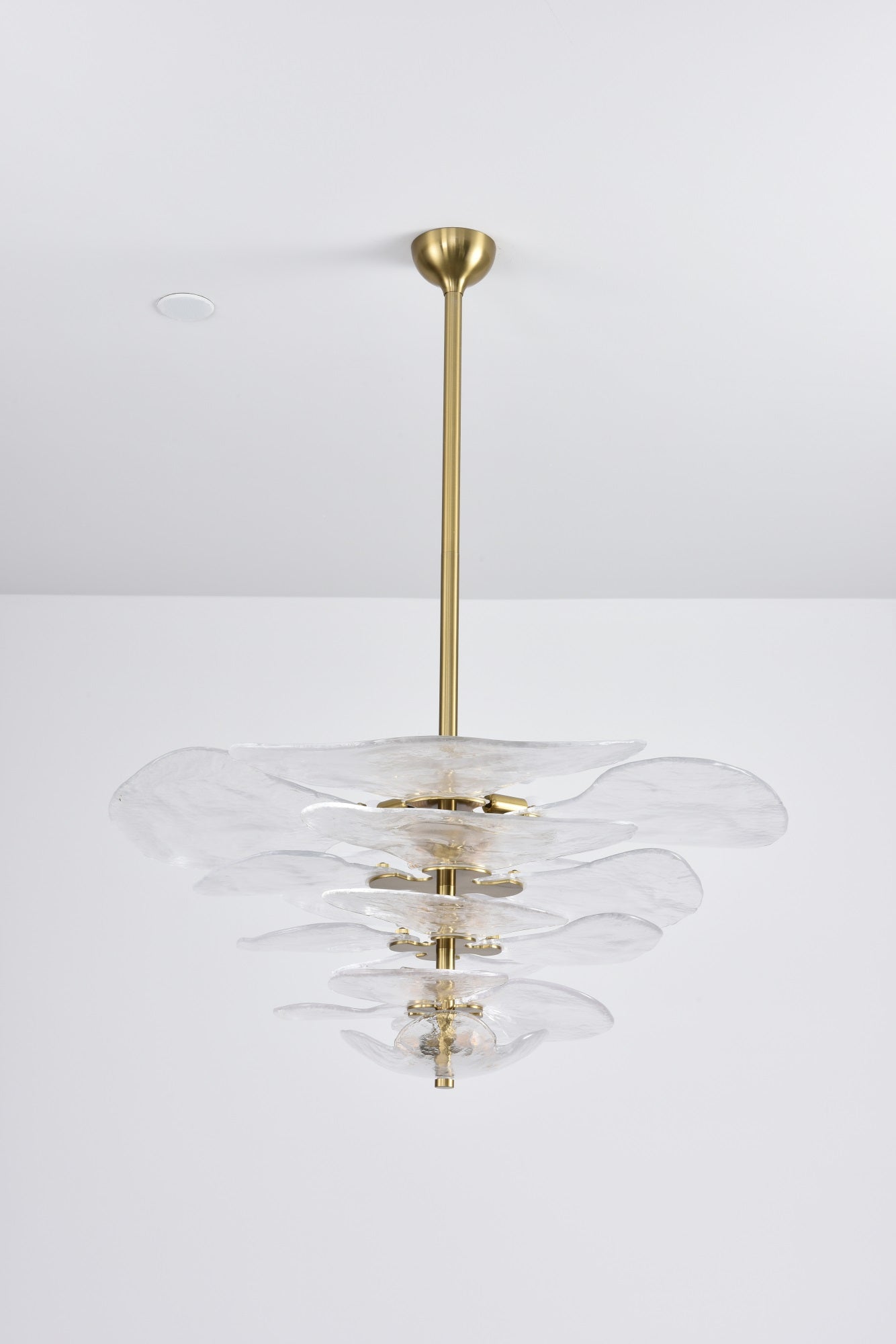 Elegant Petals Glass Chandelier - Dimmable, Energy-Efficient Lighting