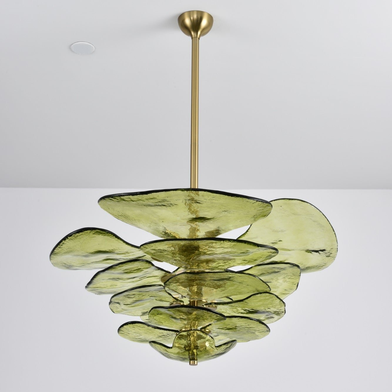 Elegant Petals Glass Chandelier - Dimmable, Energy-Efficient Lighting