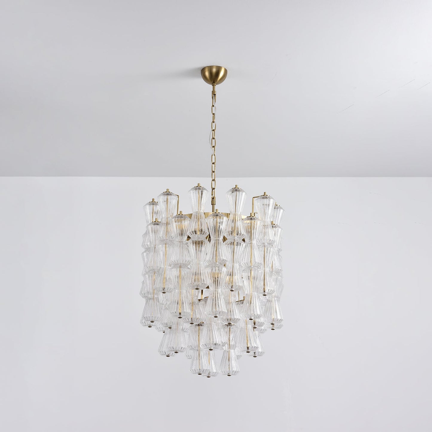 Florenzia Crystal Glass Chandelier - Elegant Design with Adjustable He