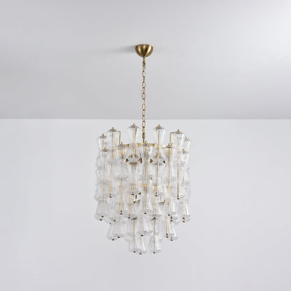 Florenzia Crystal Glass Chandelier - Elegant Design with Adjustable He