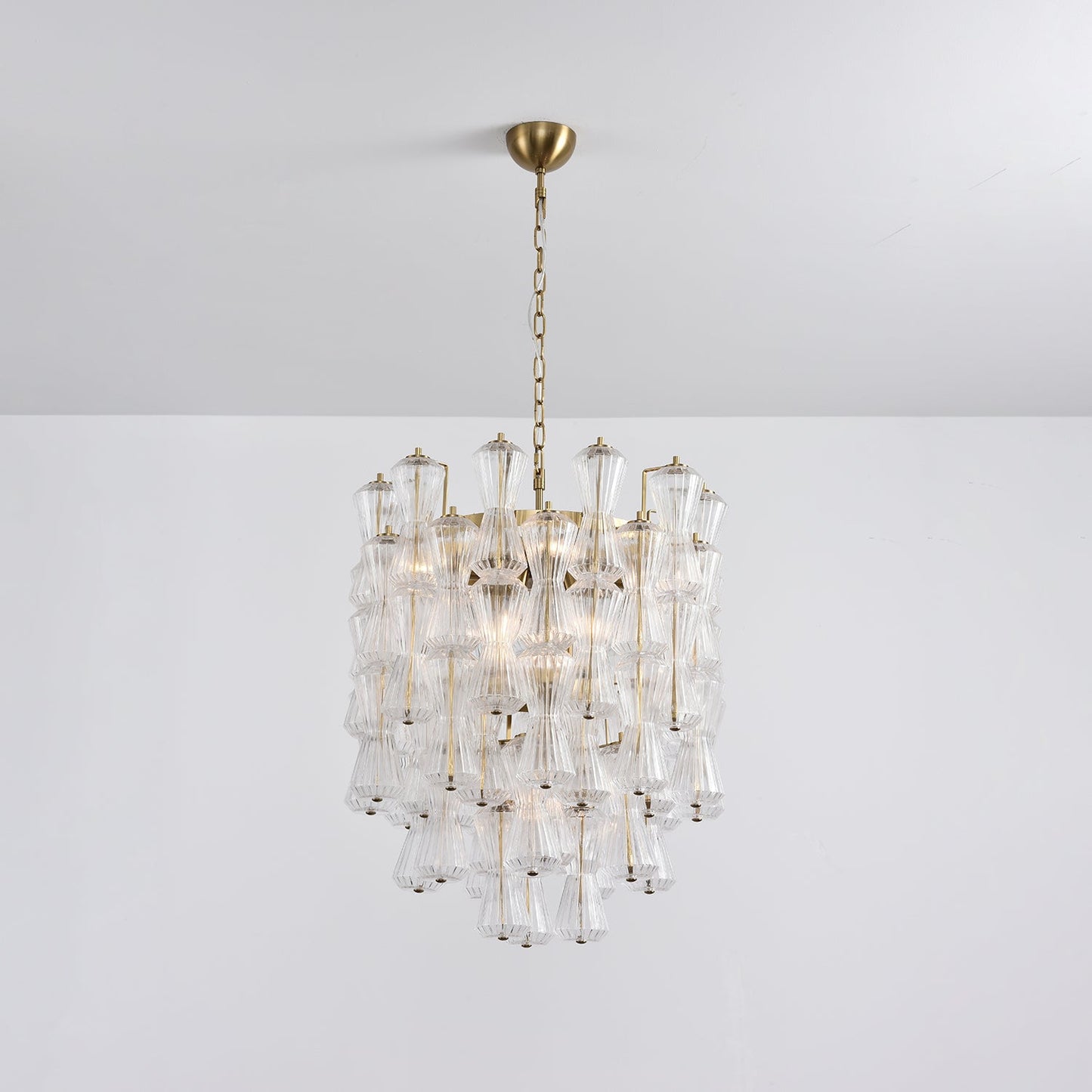 Florenzia Crystal Glass Chandelier - Elegant Design with Adjustable He