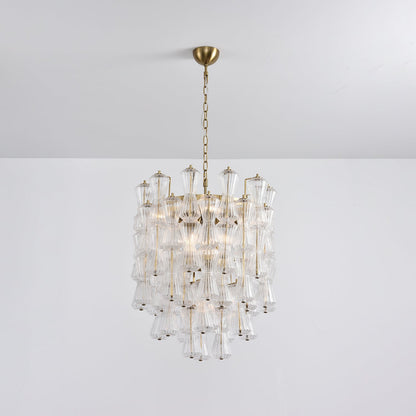 Florenzia Crystal Glass Chandelier - Elegant Design with Adjustable He