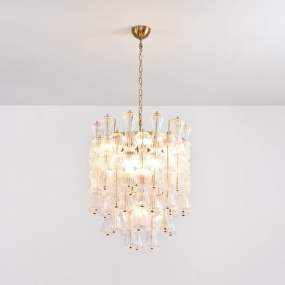 Florenzia Crystal Glass Chandelier - Elegant Design with Adjustable He