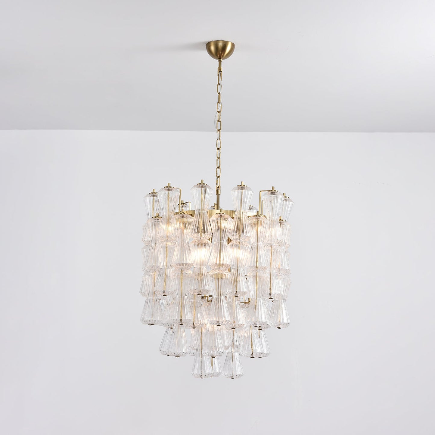 Florenzia Crystal Glass Chandelier - Elegant Design with Adjustable He