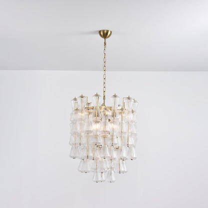 Florenzia Crystal Glass Chandelier - Elegant Design with Adjustable He