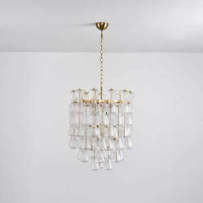Florenzia Crystal Glass Chandelier - Elegant Design with Adjustable He