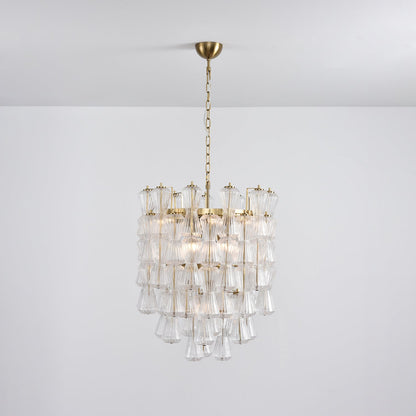 Florenzia Crystal Glass Chandelier - Elegant Design with Adjustable He