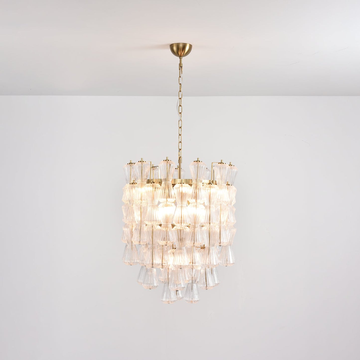 Florenzia Crystal Glass Chandelier - Elegant Design with Adjustable He