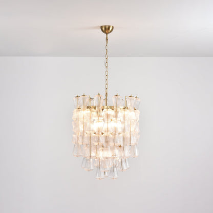 Florenzia Crystal Glass Chandelier - Elegant Design with Adjustable He