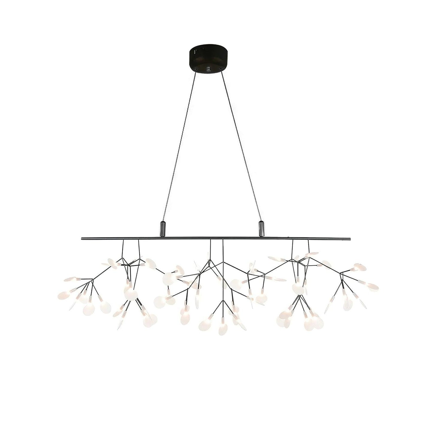 Elegant Long Firefly LED Chandelier - Dimmable & Energy Efficient