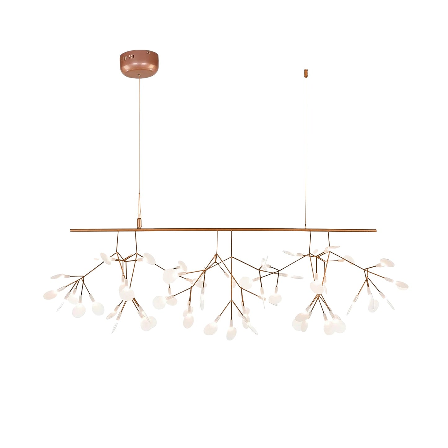 Rose Gold Firefly LED Chandelier - Dimmable, Energy-Efficient Lighting