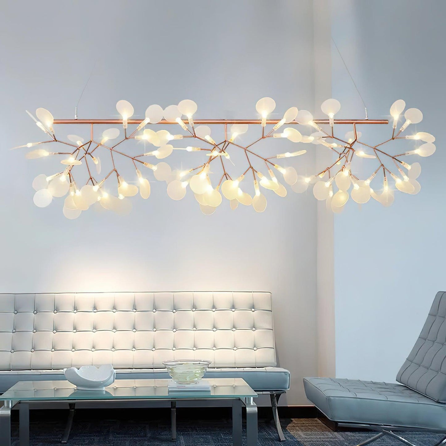 Elegant Long Firefly LED Chandelier - Dimmable & Energy Efficient