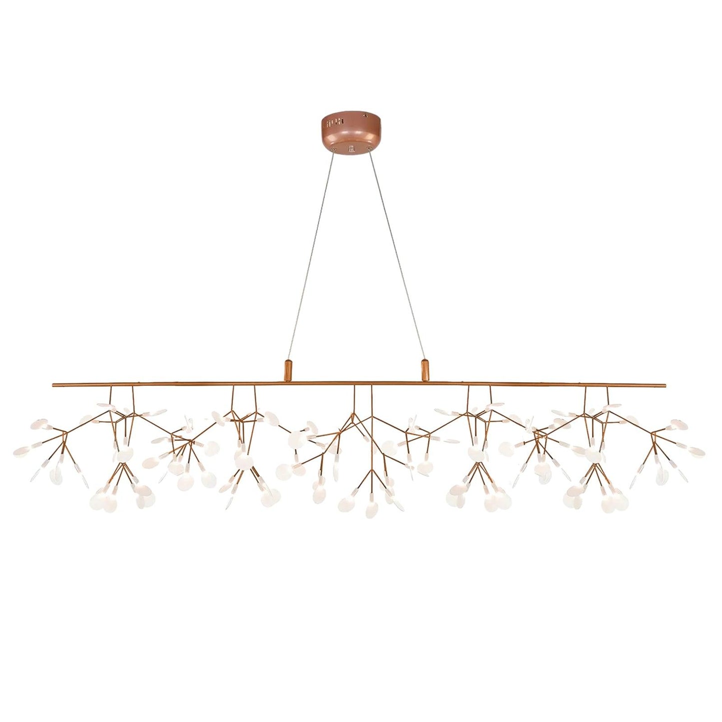 Elegant Long Firefly LED Chandelier - Dimmable & Energy Efficient