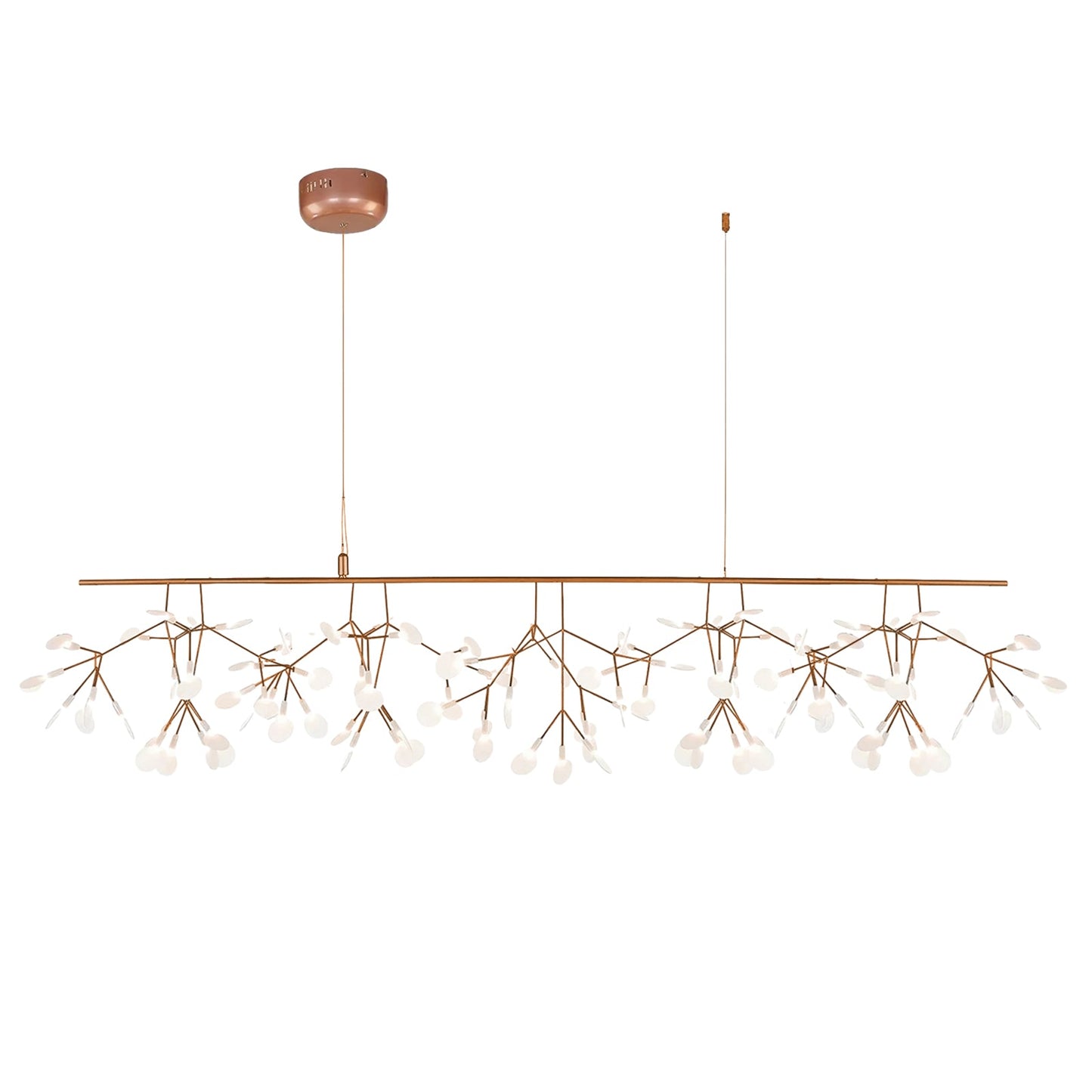 Rose Gold Firefly LED Chandelier - Dimmable, Energy-Efficient Lighting