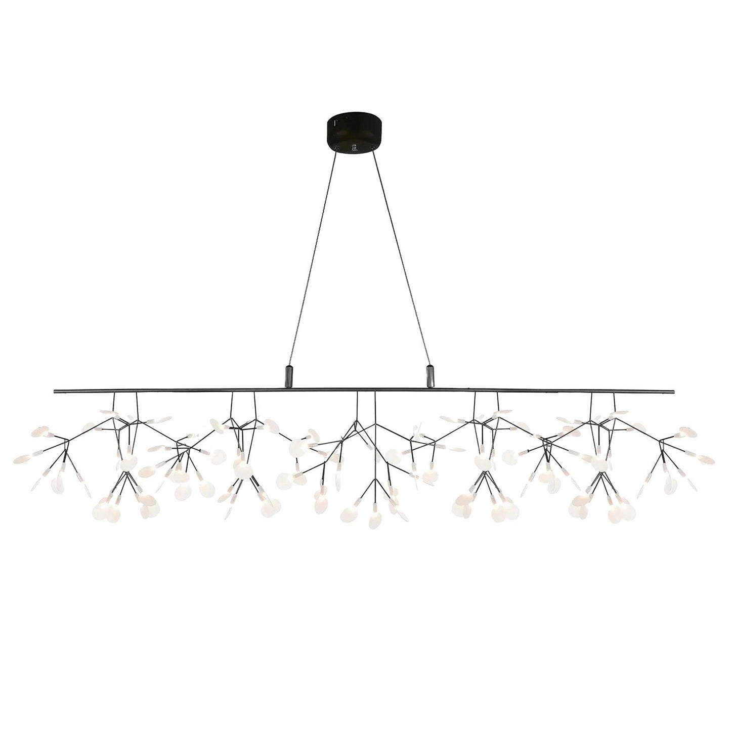 Elegant Long Firefly LED Chandelier - Dimmable & Energy Efficient