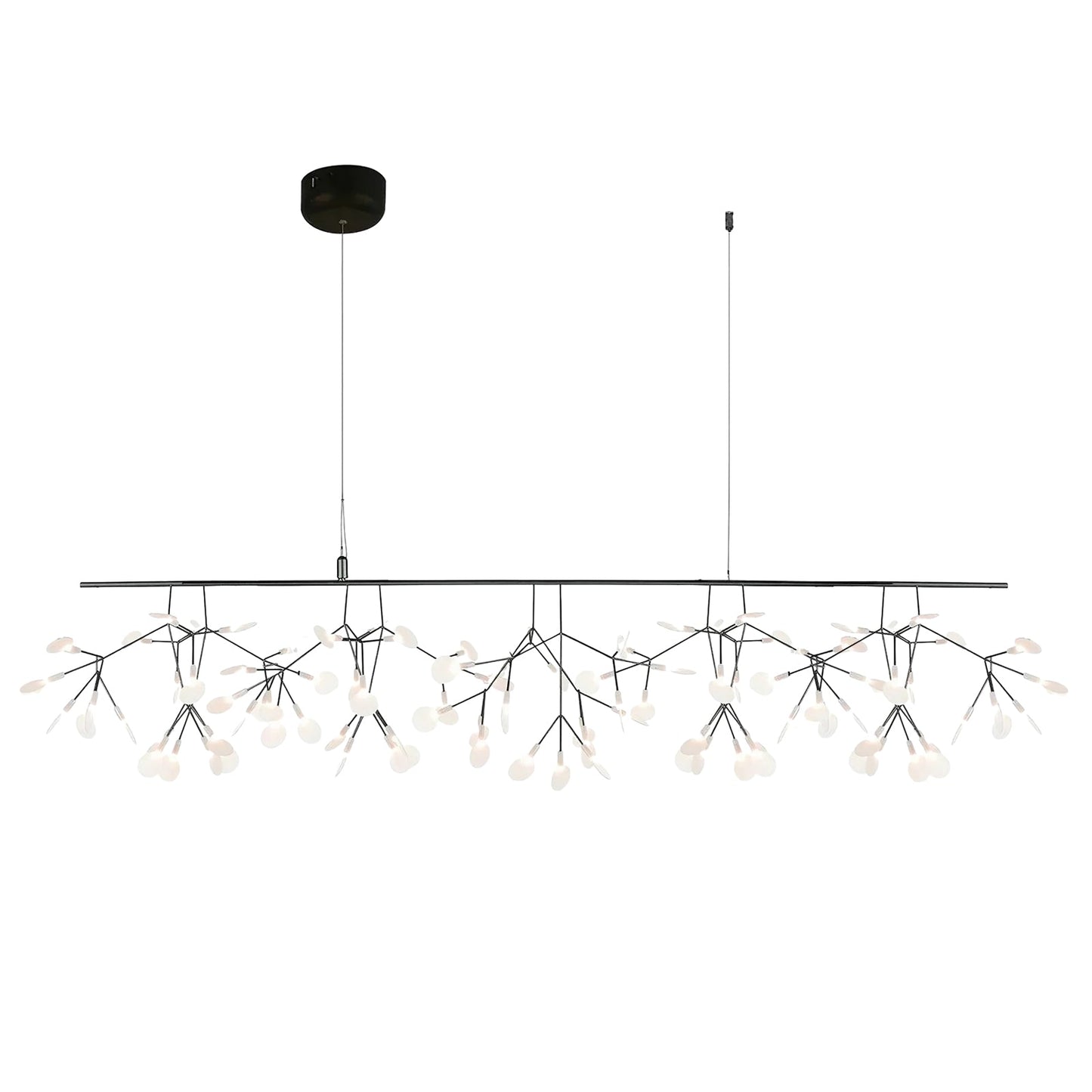 Black Firefly LED Chandelier - Modern Design, Adjustable Brightness