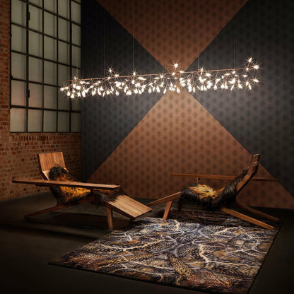 Elegant Long Firefly LED Chandelier - Dimmable & Energy Efficient