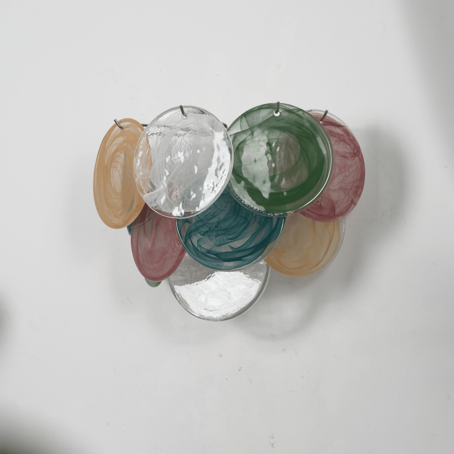 Lunaria Disc Glass Wall Lamp - Elegant Design with LED Lighting & Adju