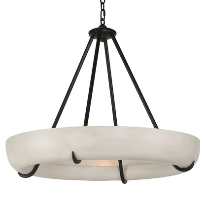 Orion Alabaster Chandelier - Elegant Design, Adjustable Height, LED Co