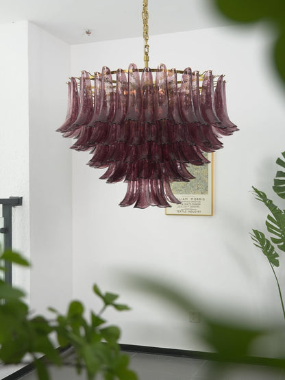 Amethyst Bloom Crystal Chandelier - Elegant Design & Adjustable Height