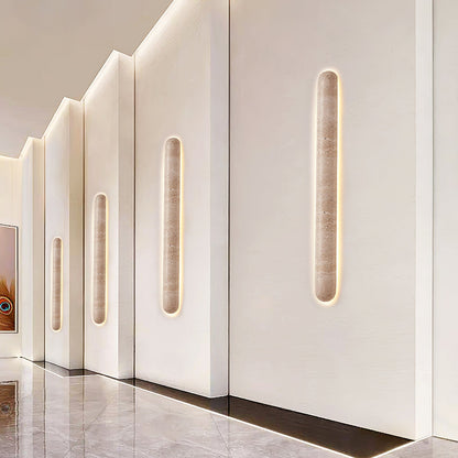 Liora Travertine Wall Sconce - Elegant Design, Adjustable Light Direct