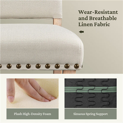 Dining Room Chair Fabric Parsons Chairs with Nailhead Trim Position 6