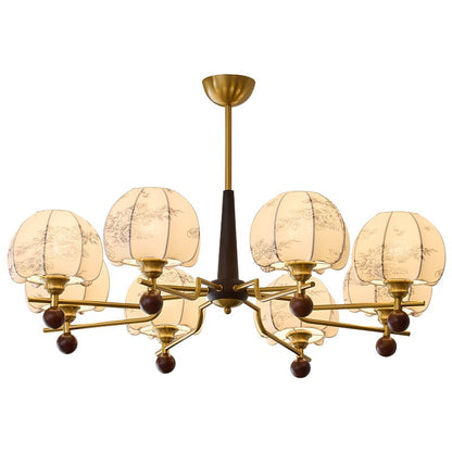Heritage Bloom Chandelier - Elegant Design with Adjustable Height & LE