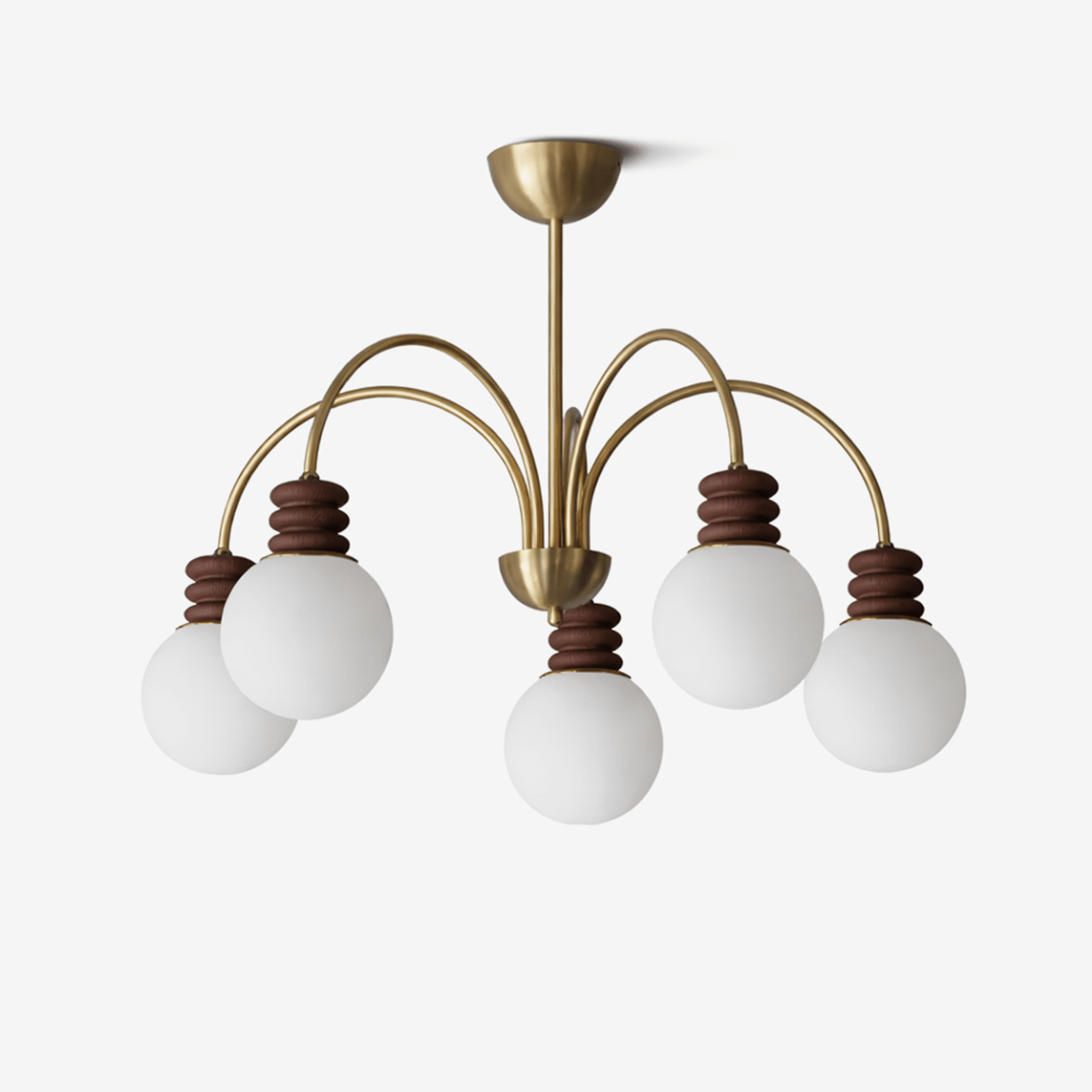Bravelle Arc Chandelier - Modern Design, Adjustable Height, LED Compat