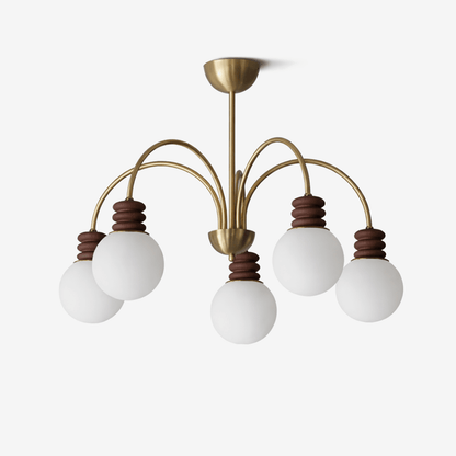 Bravelle Arc Chandelier - Modern Design, Adjustable Height, LED Compat