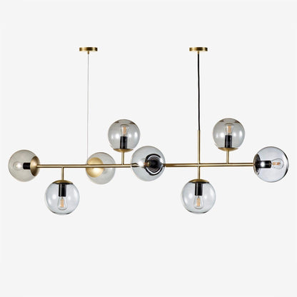 Modern Orb Chandelier - Adjustable Height, Energy-Efficient LED Lights