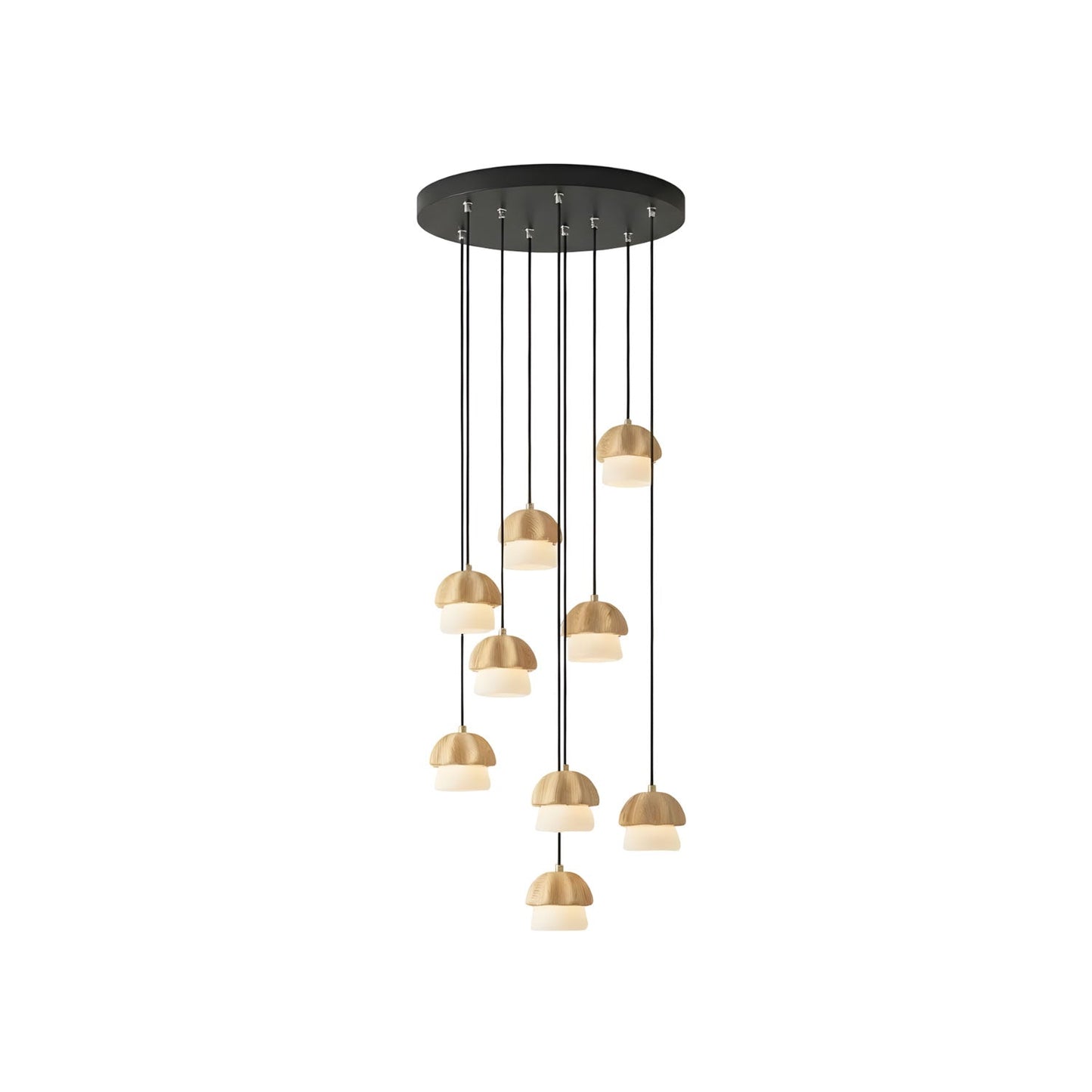 Elegant Mushroom Cluster Chandelier - Adjustable Height & Energy Effic