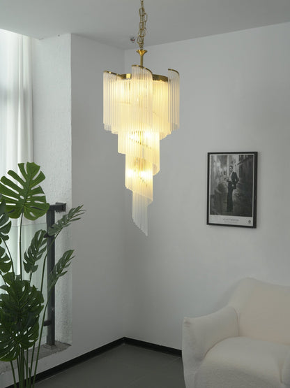Heliora Cascade Chandelier - Elegant Design with Adjustable Height & L
