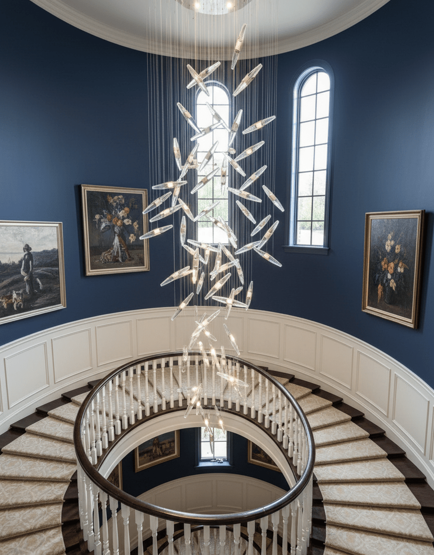 Elegant Moonlight Whispers Chandelier with Adjustable Brightness & Cry