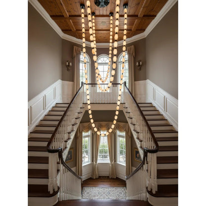 Riviere Chain Chandelier - Elegant Design, Adjustable Height, LED Comp