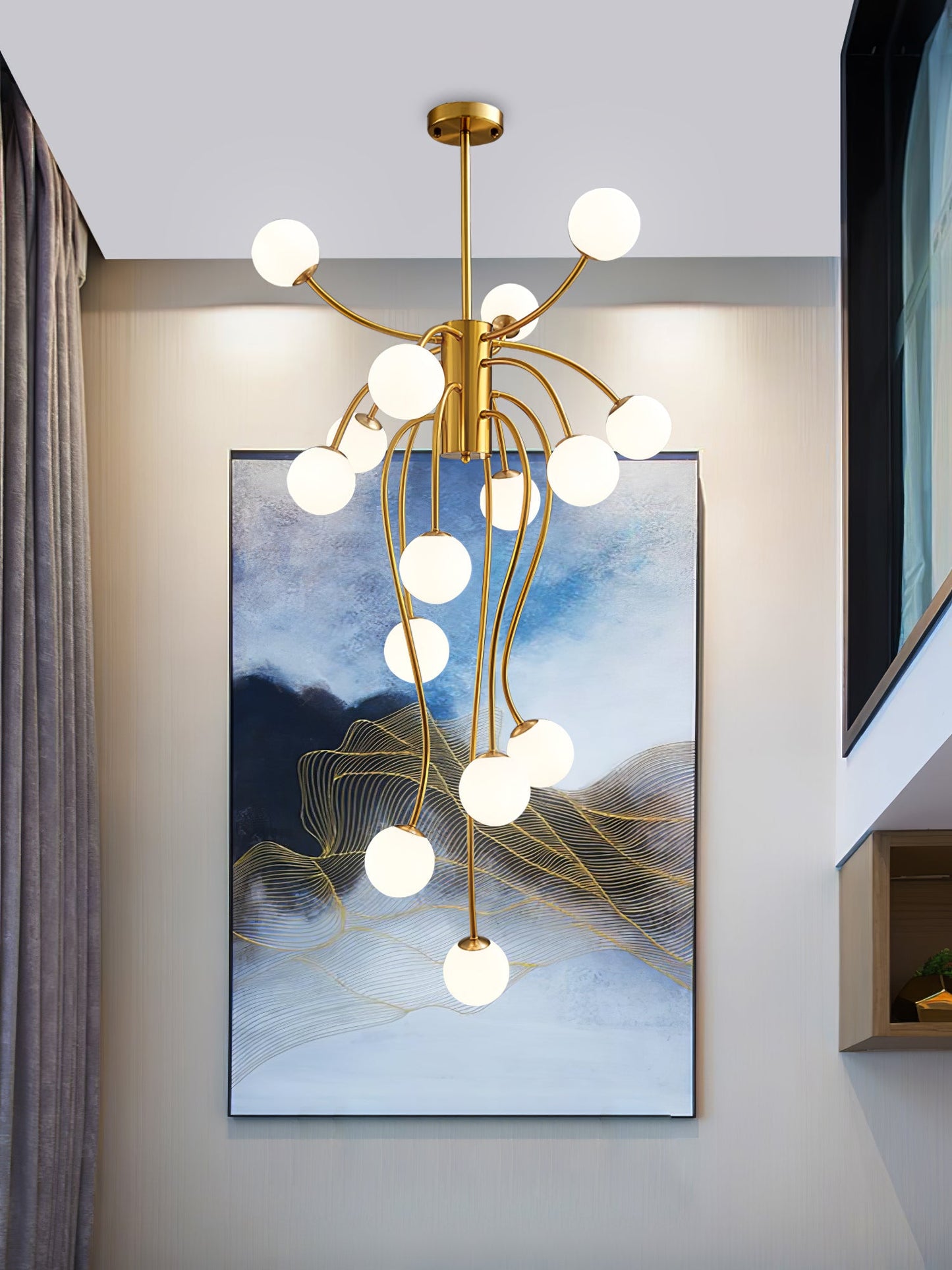 Caroline Chandelier - Elegant Crystal Design with Adjustable Height