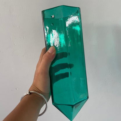 Emerald Crystal Chandelier - Elegant Lighting with Adjustable Height &