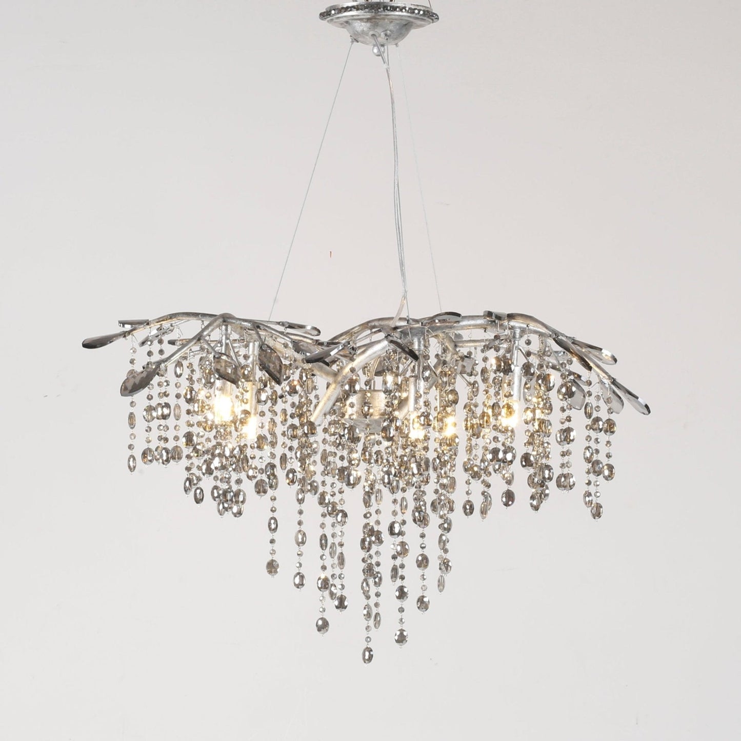 Elegant Autumn Twilight Chandelier - Dimmable LED, Adjustable Height