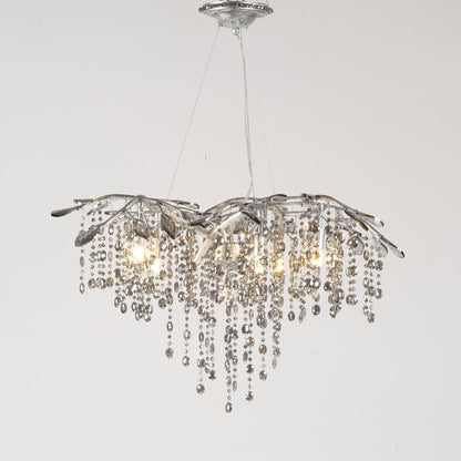 Elegant Autumn Twilight Chandelier - Dimmable LED, Adjustable Height