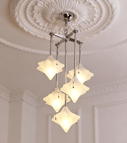 Elowen Long Prism Star Chandelier - Elegant Lighting & Adjustable Heig