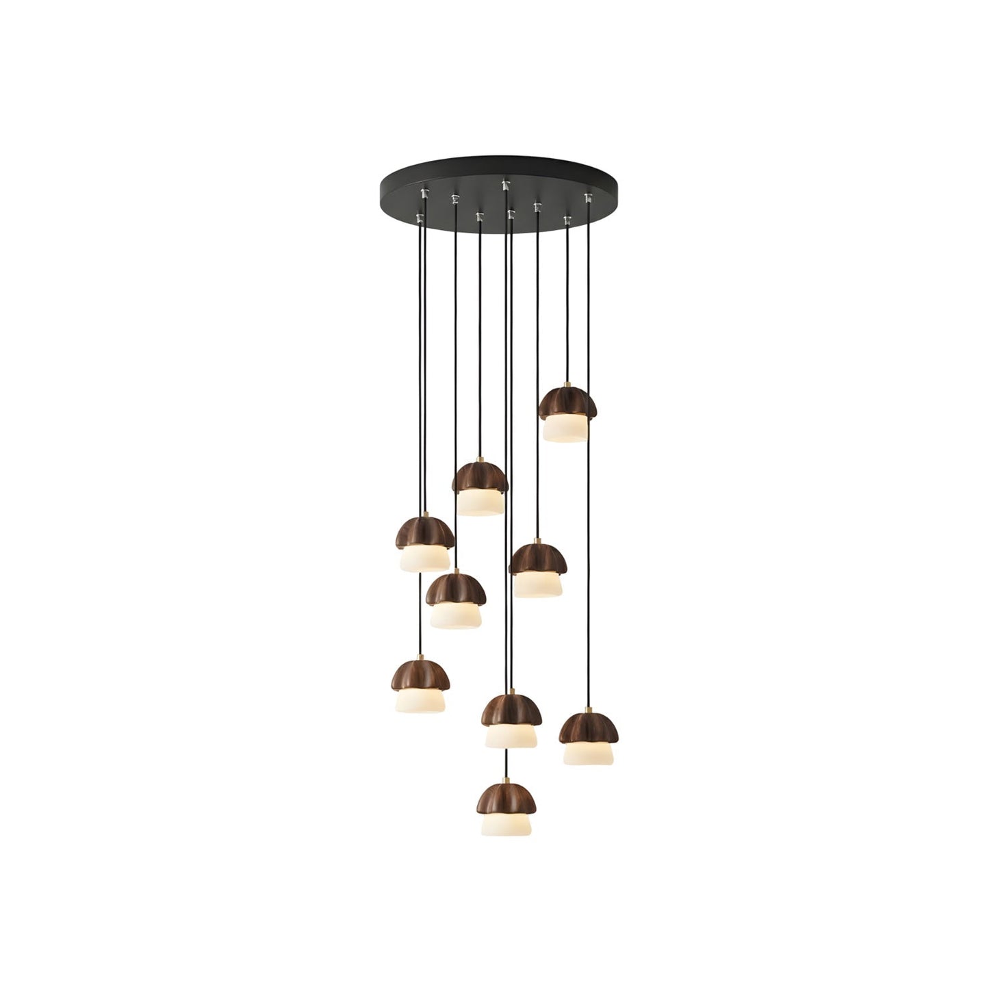 Elegant Mushroom Cluster Chandelier - Adjustable Height & Energy Effic