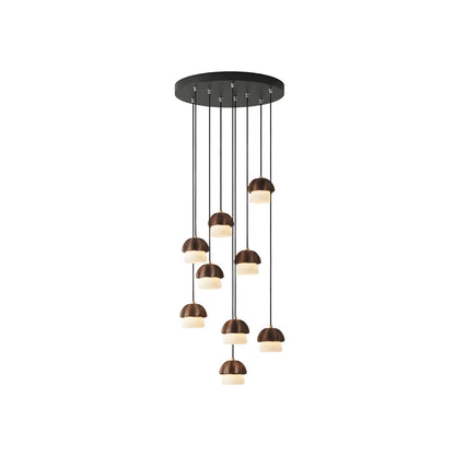 Elegant Mushroom Cluster Chandelier - Adjustable Height & Energy Effic