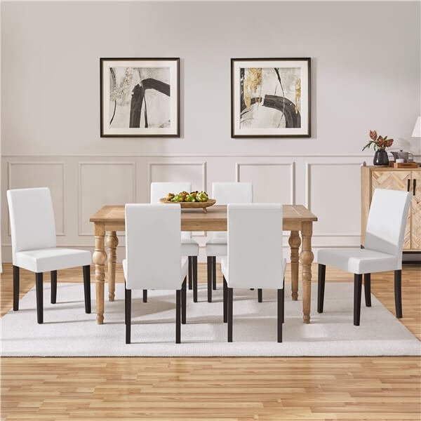 Dining Chairs Set of 6 Faux Leather Position 1