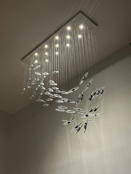 Elegant Moonlight Whispers Chandelier with Adjustable Brightness & Cry