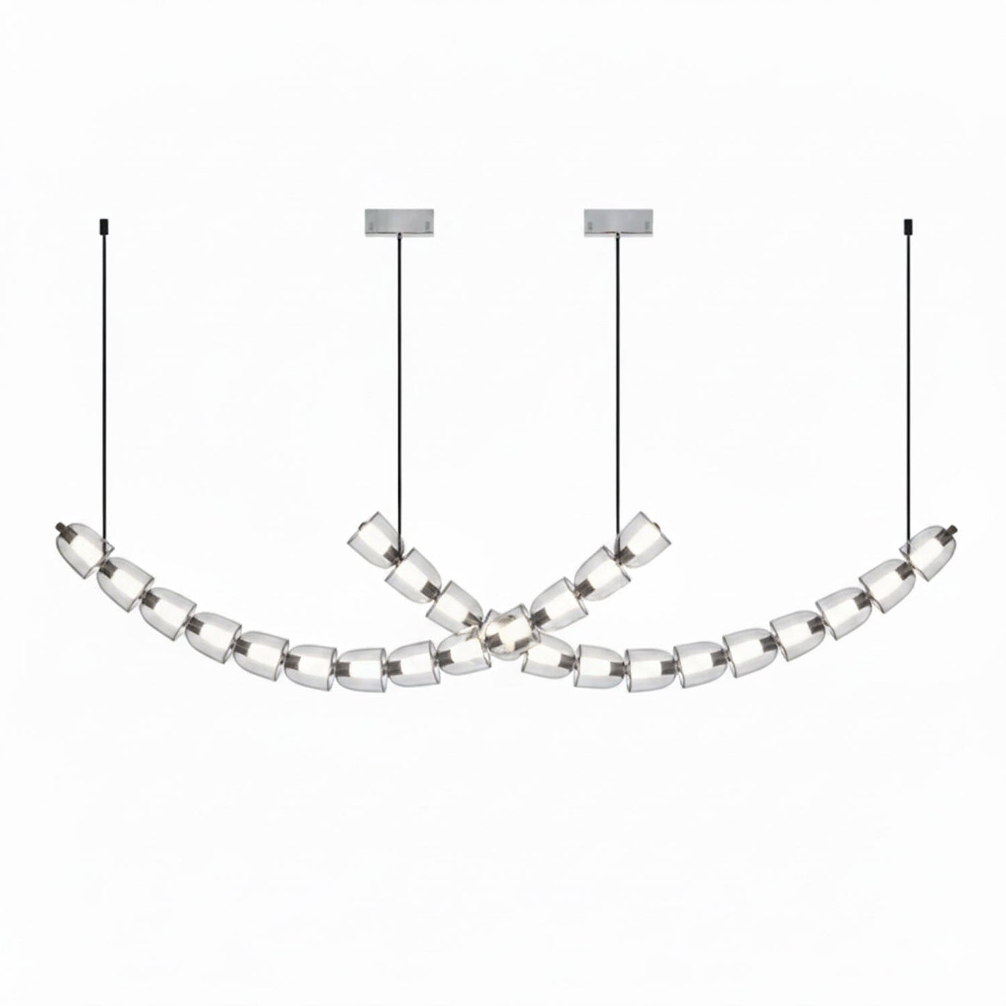 Gabriel Chrome Chandelier - Elegant Design with Adjustable Height & LE