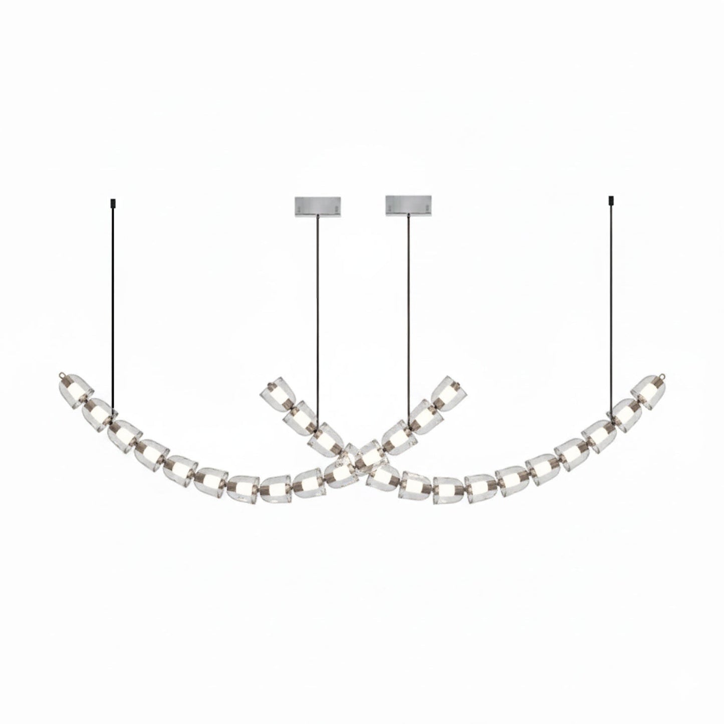 Gabriel Chrome Chandelier - Elegant Design with Adjustable Height & LE