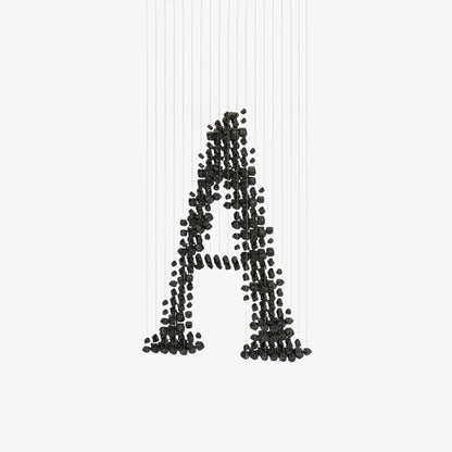 Charcoal Chandeliers A - Elegant Design with Adjustable Height & LED L